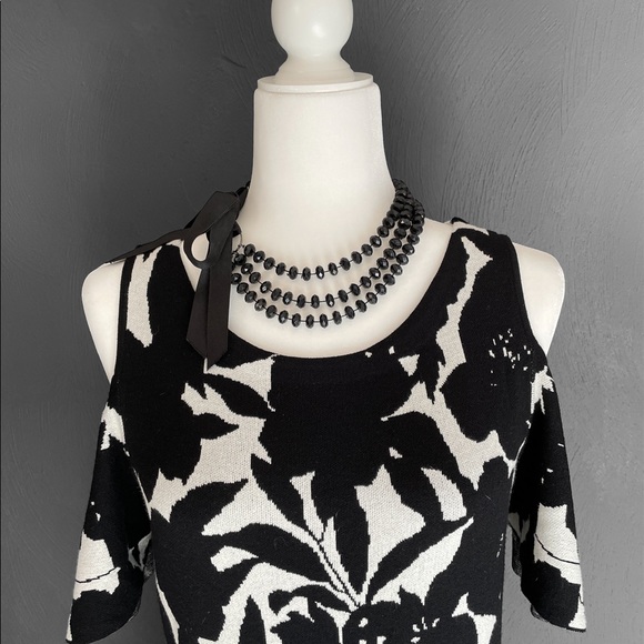 Ann Taylor Cold shoulder floral sweater dress - Picture 5 of 5